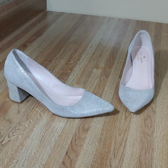 kate spade Madelyne Gold Shimmer Heels 5.5 - Picture 1 of 12